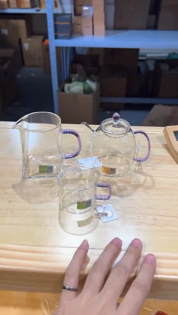 禾器-宴臣壶-浅紫色+瀚然浅紫+清禾杯浅紫1只