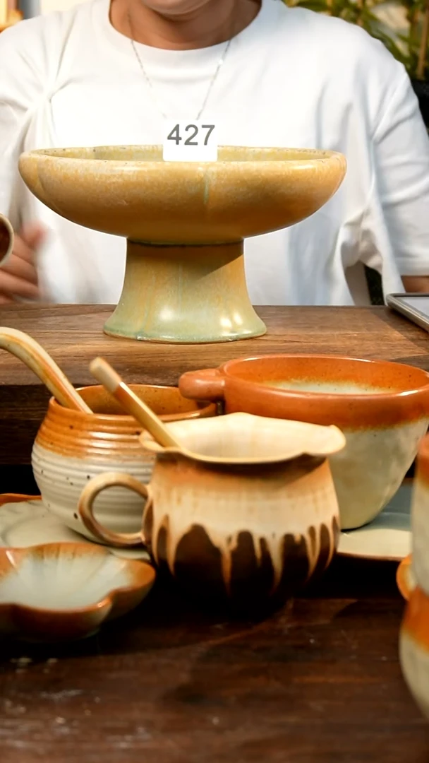 盘高颜值粗陶餐具限时抢购