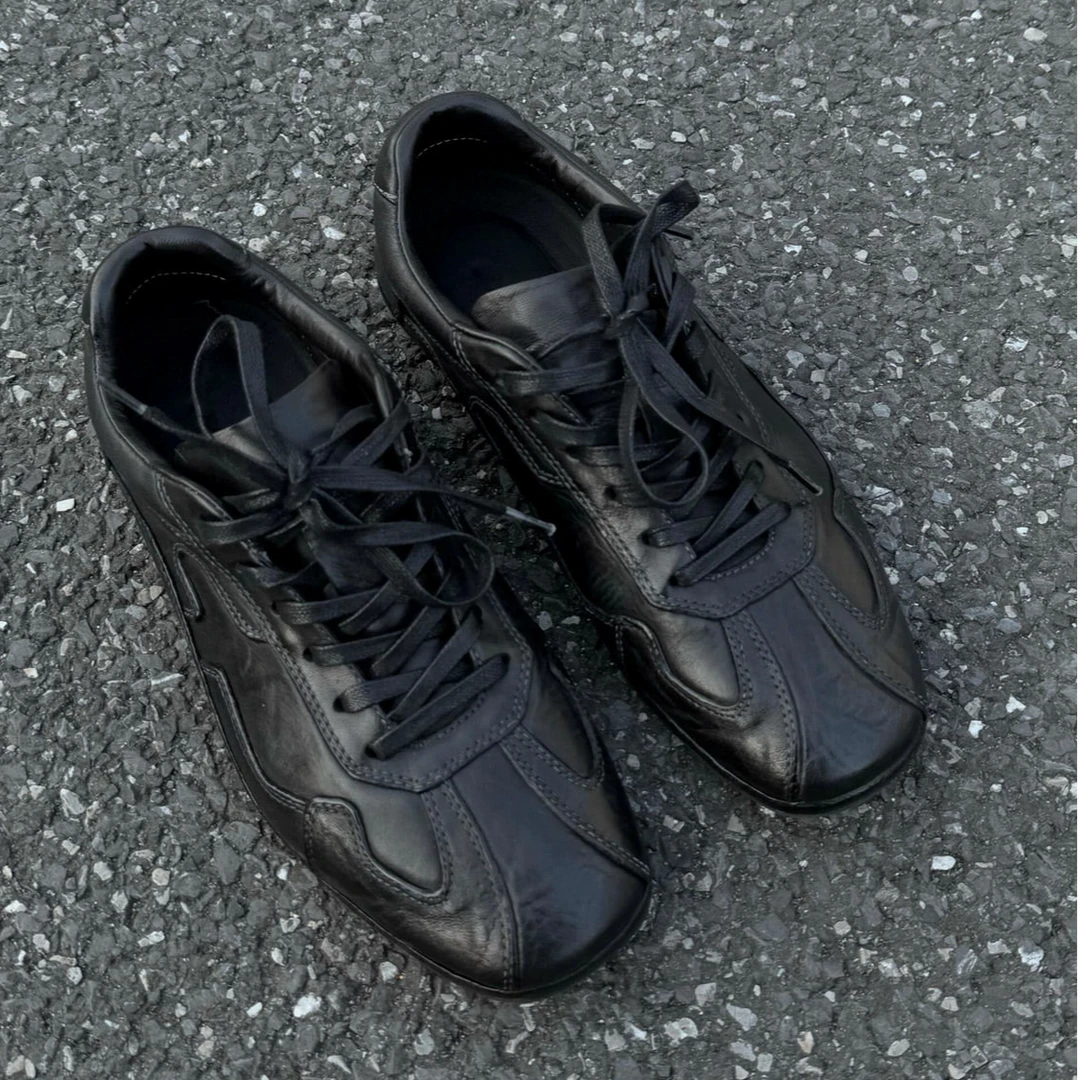 训练鞋经典休闲鞋黑色德训鞋男女潮款通勤平底极简复古百搭小皮鞋