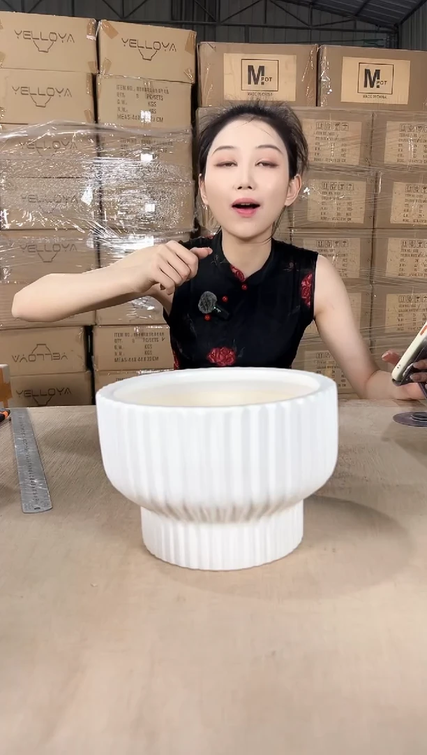 火锅条纹白色中号20x14