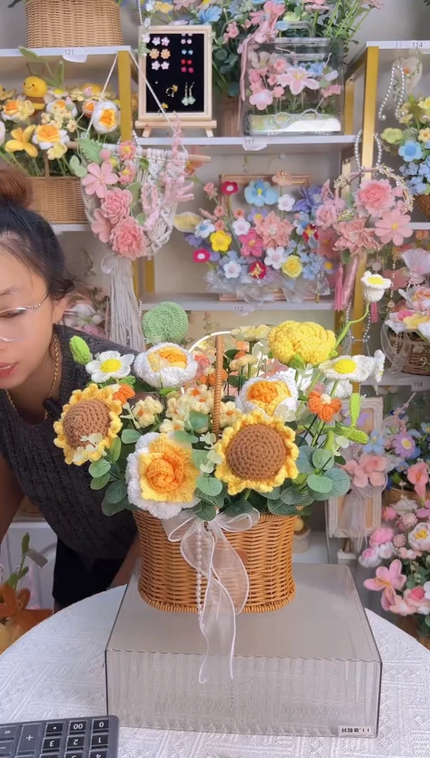 纯手工毛线花定制款