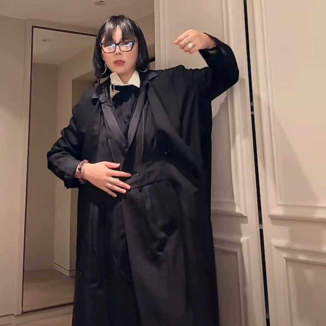 RIRV「Black系列」半糖主义 假两件风衣