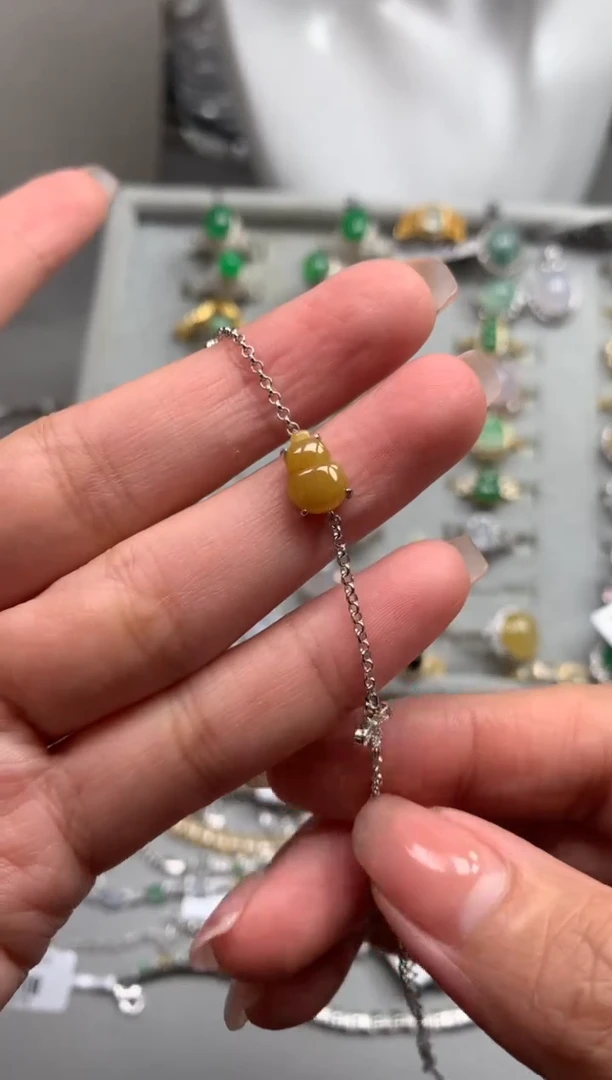 银S925镶嵌戒指翡翠手链