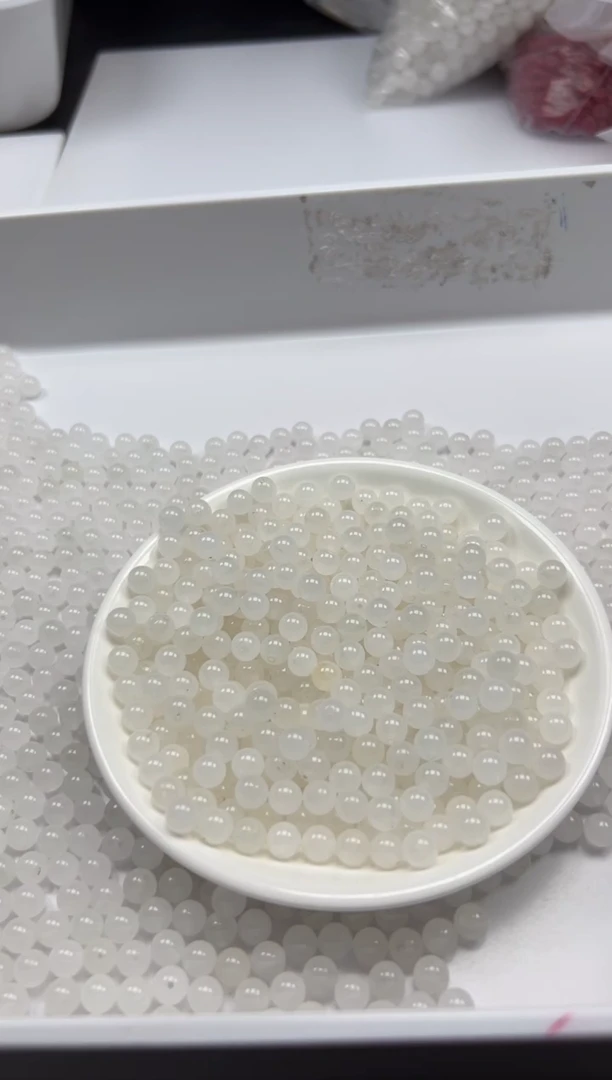 和田玉未镶嵌颈饰w795白*玉6mm*30颗