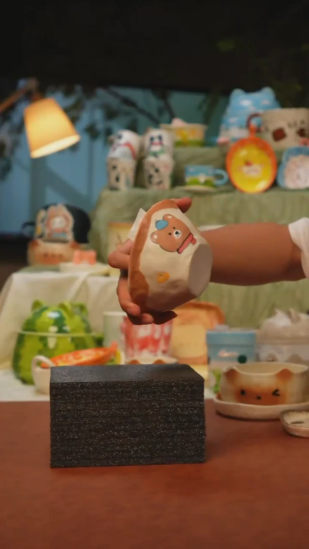 摆件景德镇一休陶瓷 小熊碗