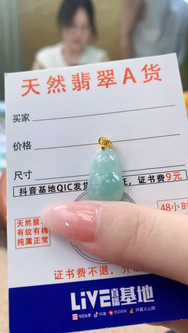 颈饰未镶嵌翡翠天然A货翡翠挂件