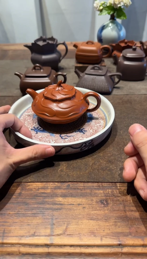 茶壶紫砂又****》风卷葵紫砂壶