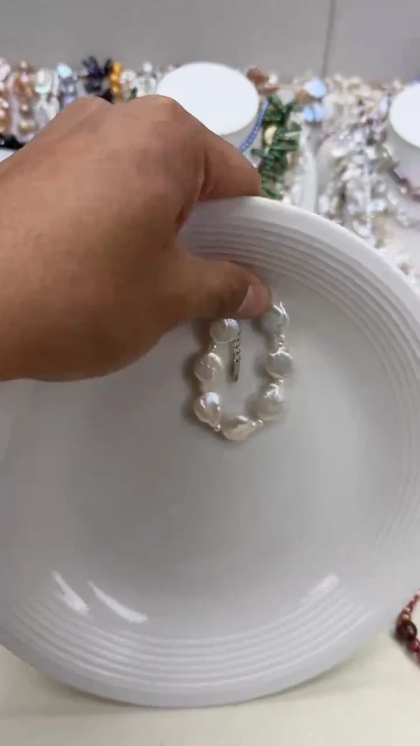 颈饰银S925镶嵌淡水珍珠1