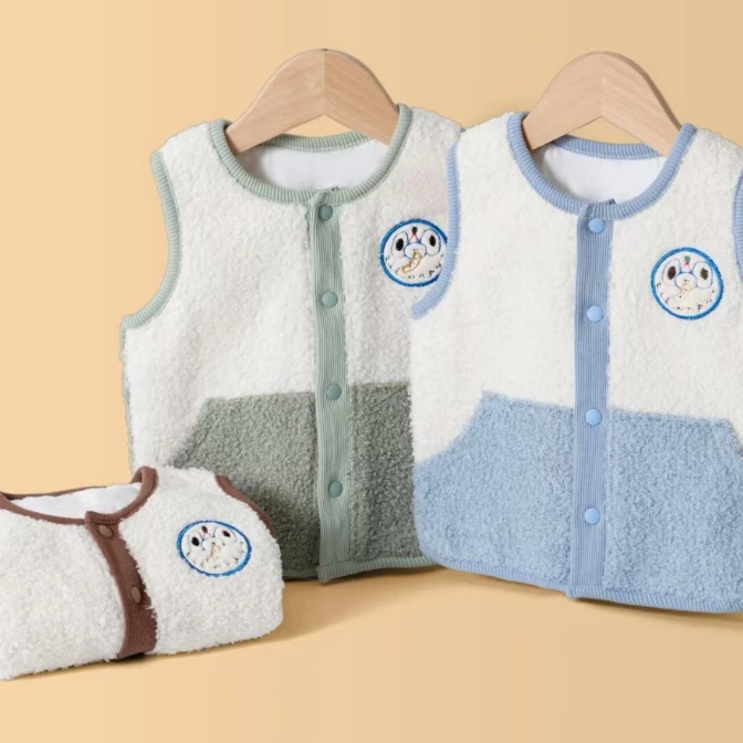 迪卡通印花儿童马甲1