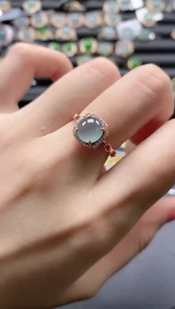 【闪购商品】翡翠戒指银S925镶嵌5151-20