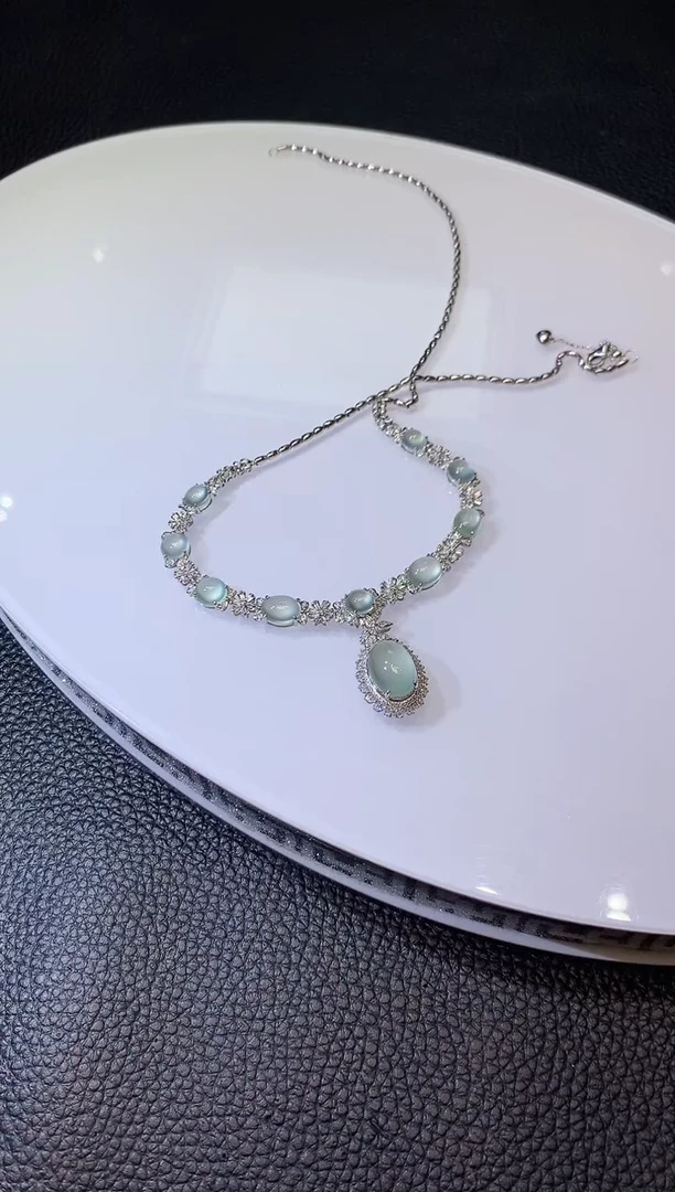 【闪购商品】翡翠套链18K金镶嵌A98 翡翠