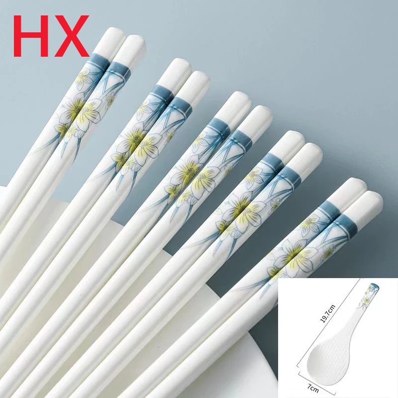 水仙花筷子10双+饭勺 破损联系客服