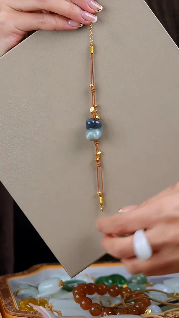 银S925镶嵌手链和田玉手链