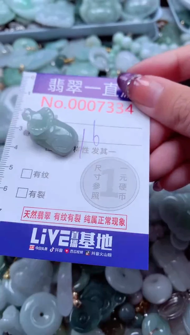 翡翠未镶嵌吊坠(不含链)7334