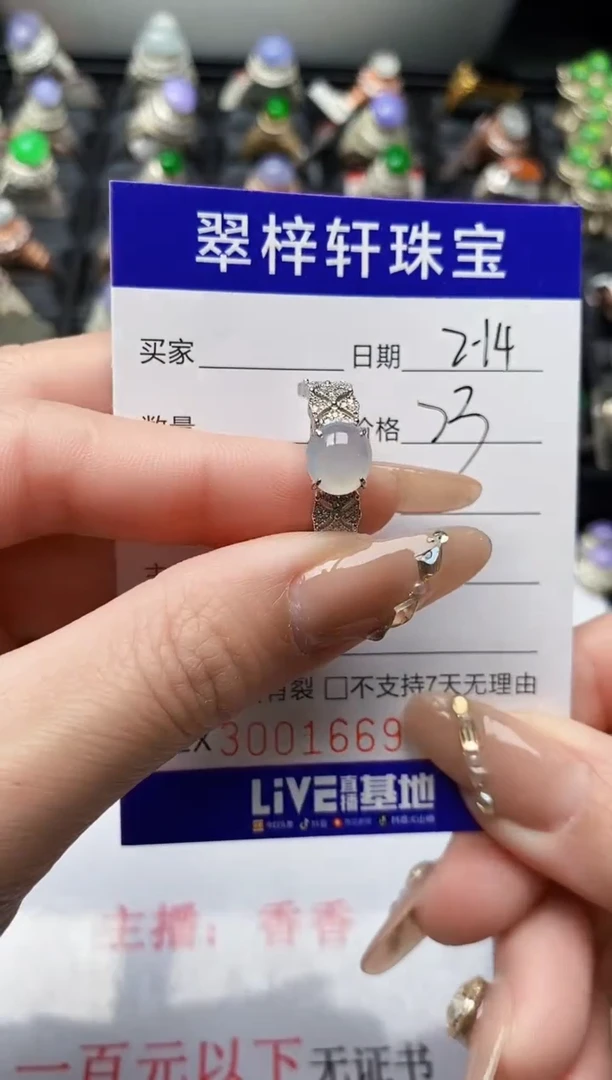 【闪购商品】翡翠戒指银S925镶嵌/1669