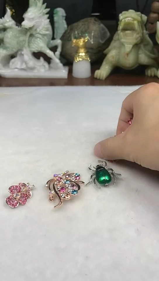 胸针天然锆石未镶嵌胸针随机发