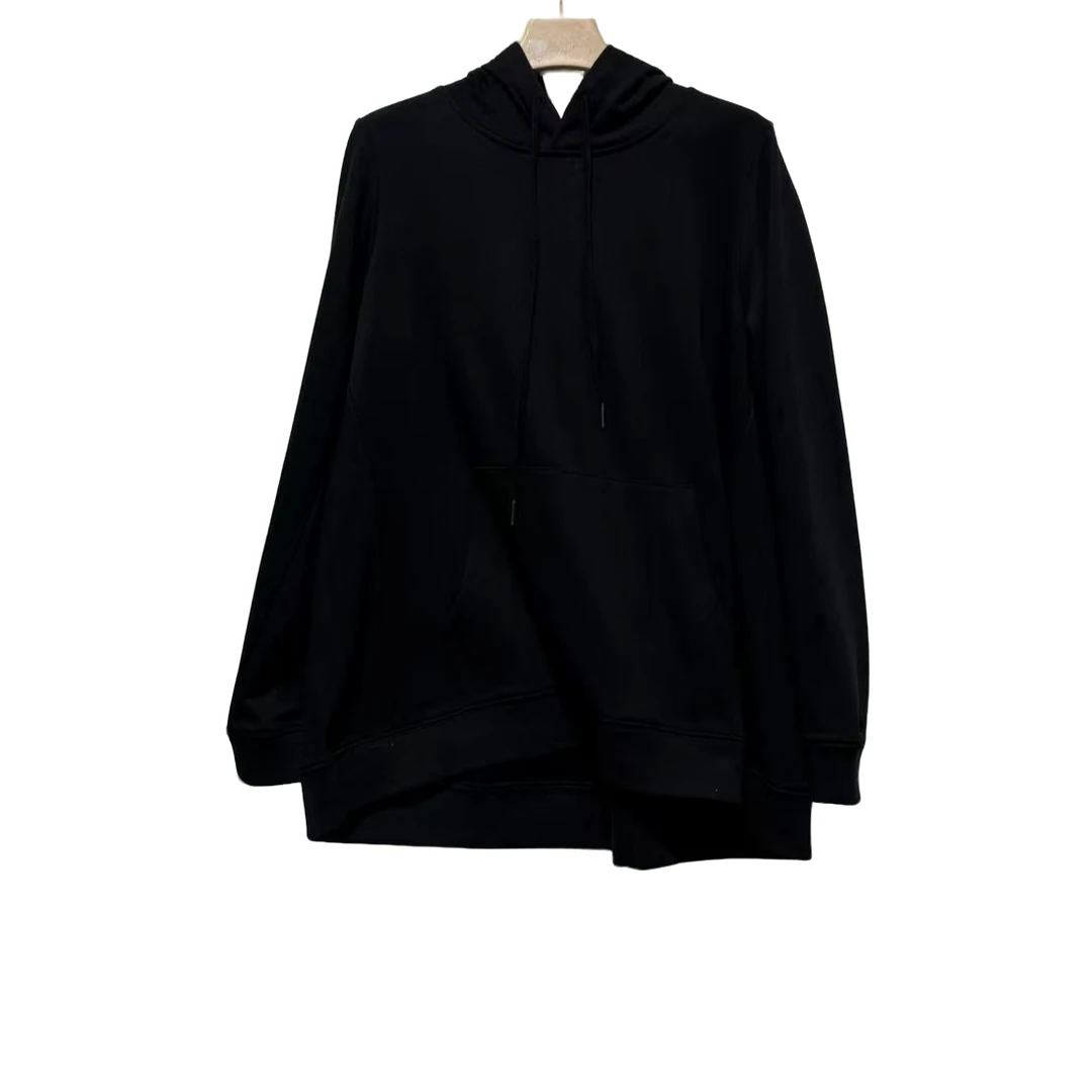 【1108】女款黑色连帽卫衣长袖时尚休闲百搭春秋季纯色