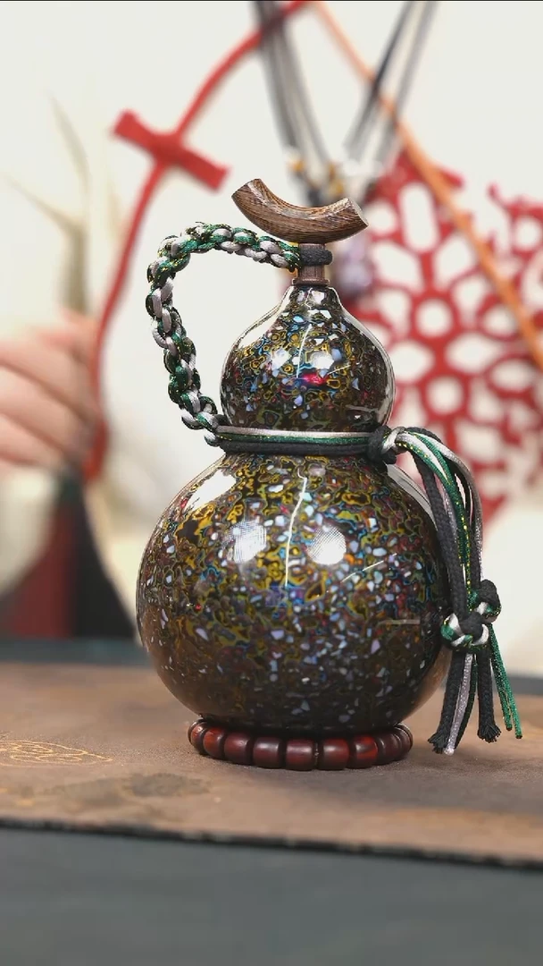 【闪购商品】RZ152漆艺酒葫芦不包手串及旋转底座