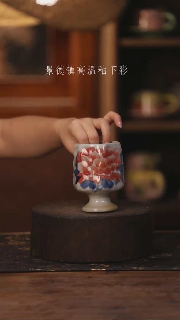陶瓷景德镇高温釉下手绘陶瓷417