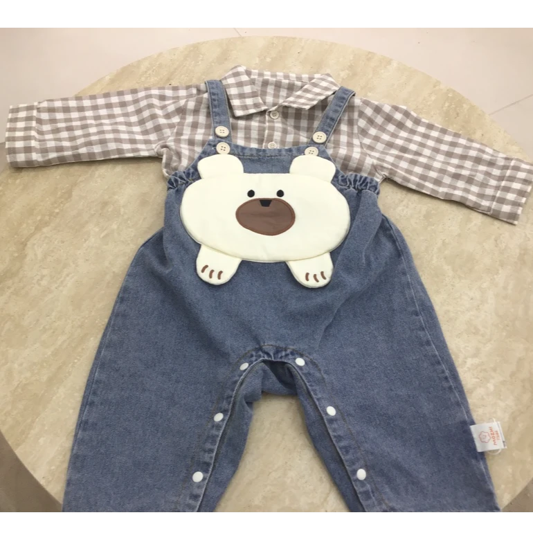 51108-MZ熊头儿童背带裤