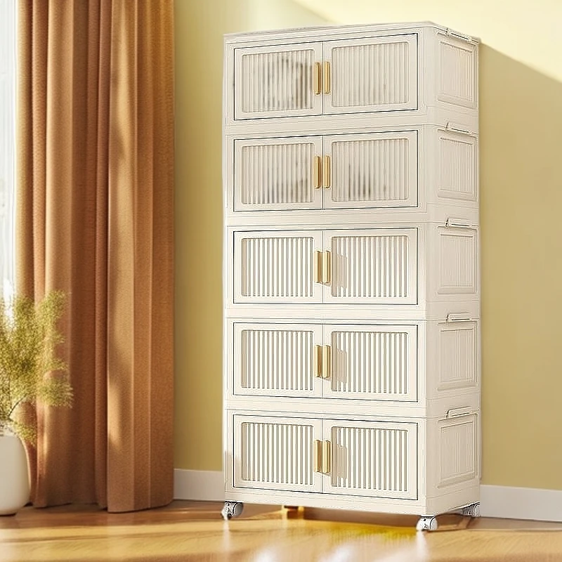 简约折叠式儿童衣柜收纳柜置物柜卧室塑料收纳箱床头柜