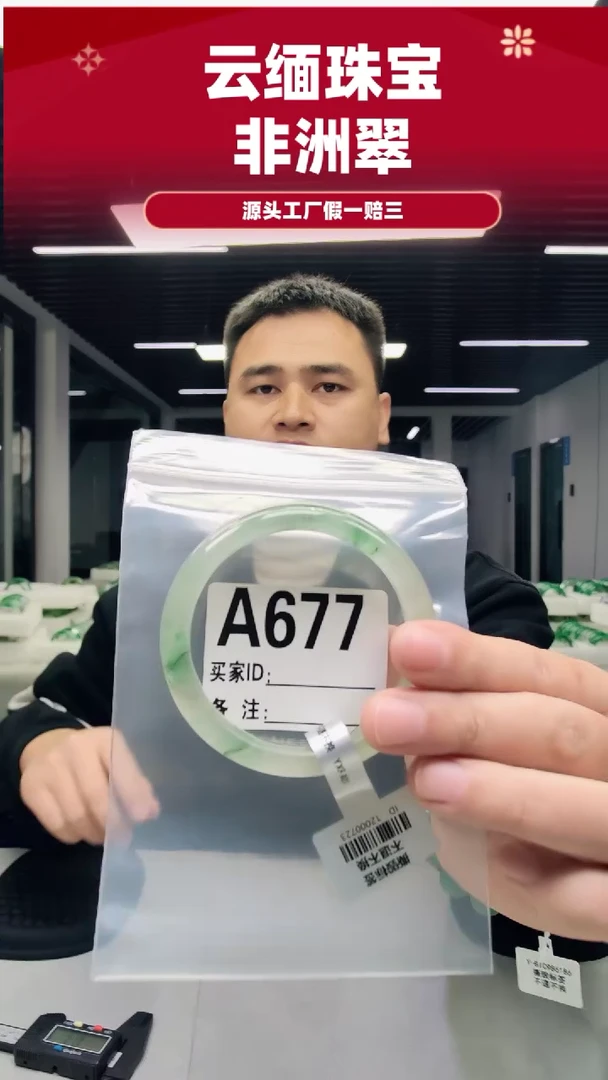 未镶嵌手镯石英质玉（非洲翠）58圈口A677