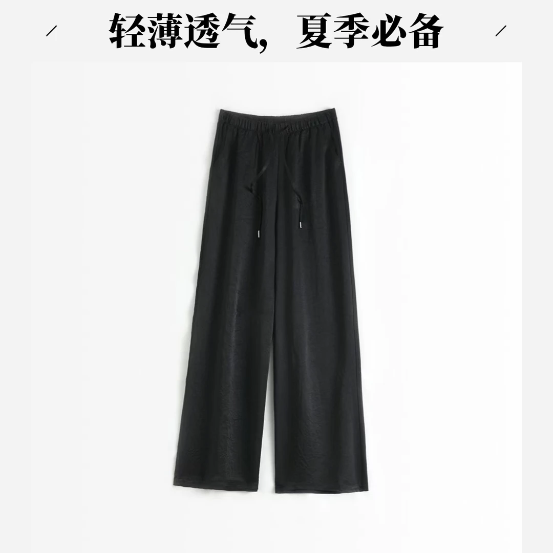 时尚简约雪梨纸醋酸轻薄透气休闲阔腿｜夏日休闲百搭的轻盈浪漫