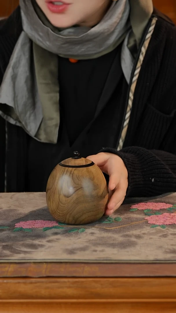 乌木类箱古沉金丝楠高抛茶叶罐