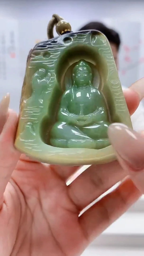未镶嵌定制翡翠4917lr-毛货挂件88