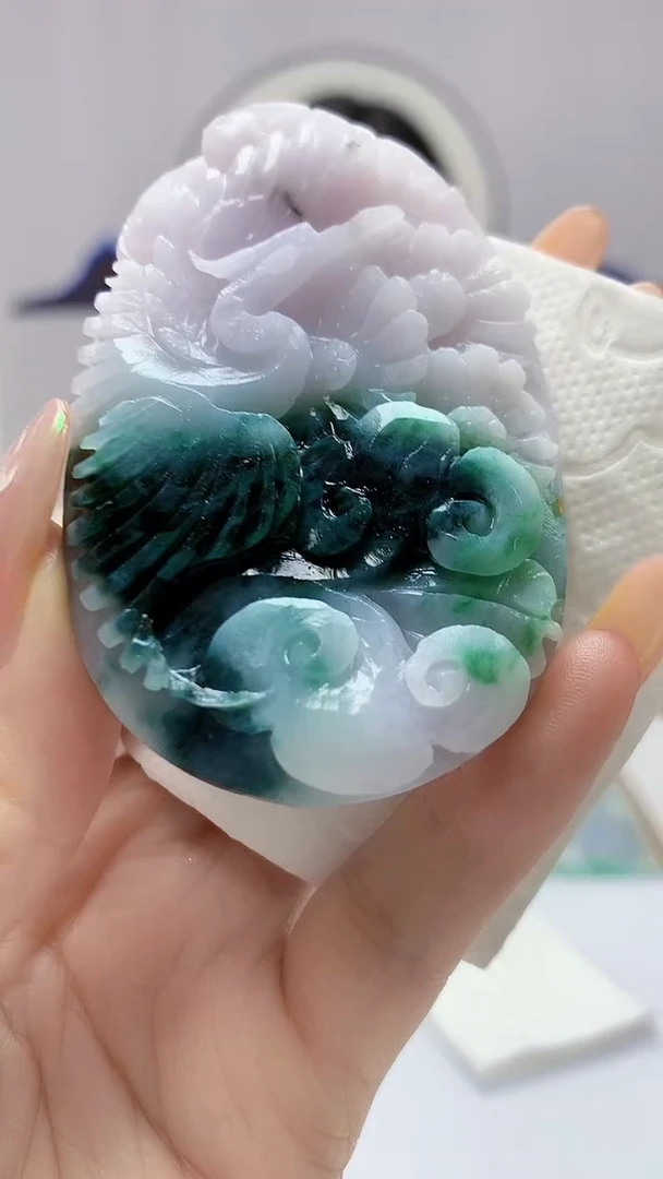 【闪购商品】定制翡翠未镶嵌0405DD-毛货挂件68