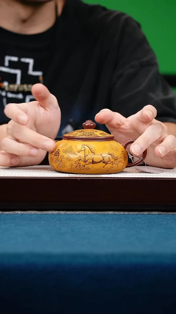 茶壶紫砂枣红泥寒江