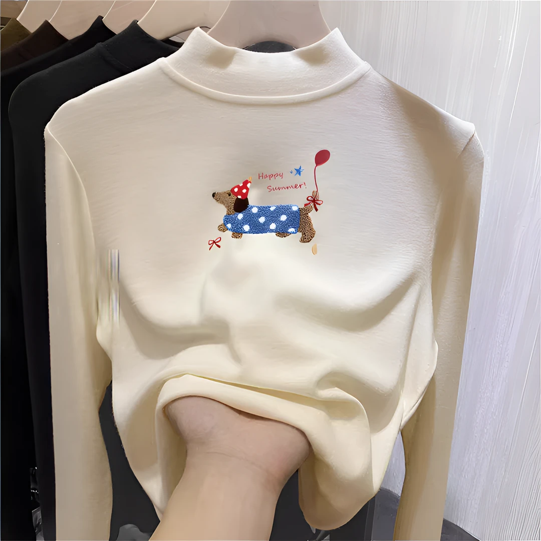 儿童衣服双面德绒打底衫内搭秋冬男童女童加厚长袖T恤半高领保暖