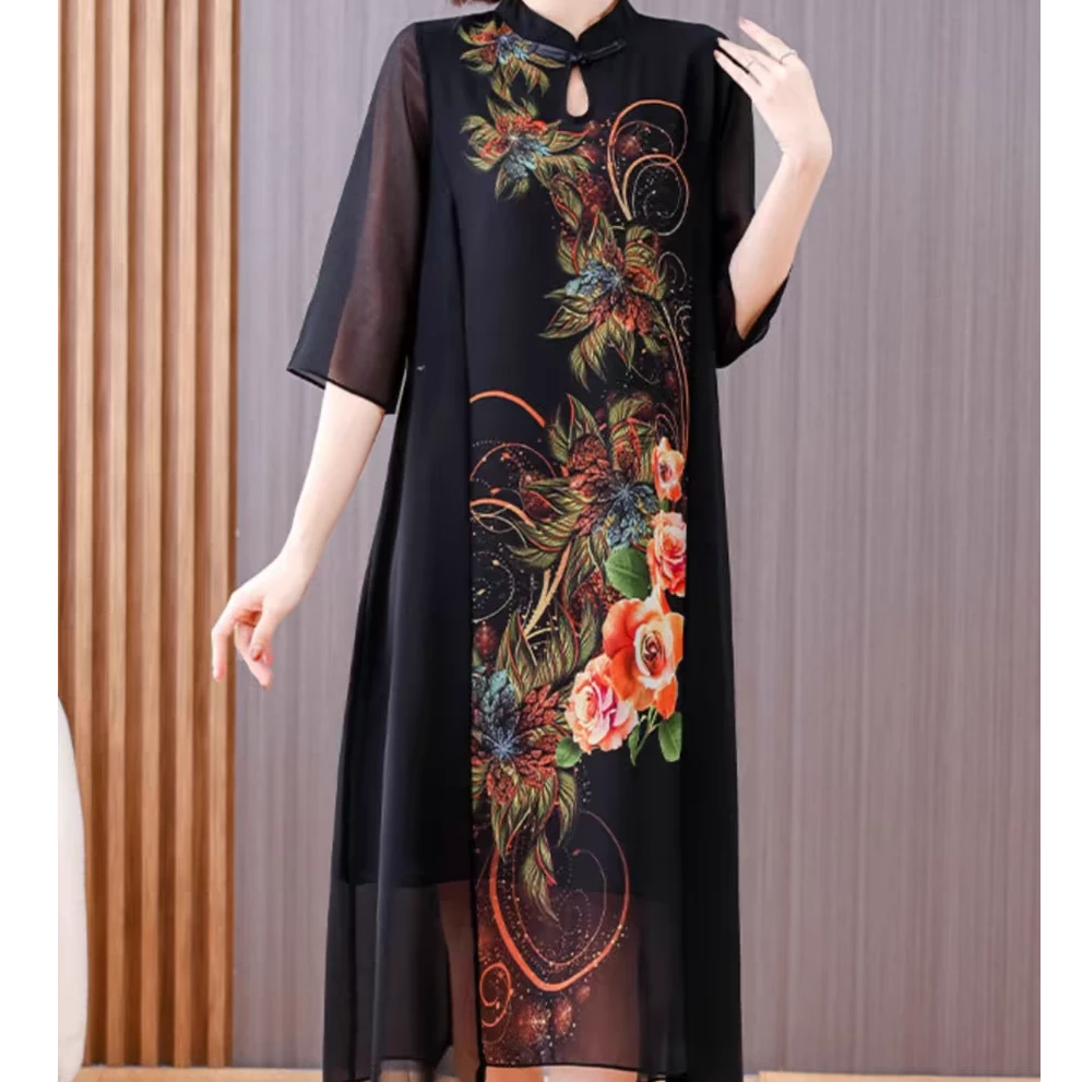 1851- 1900 中老年妈妈裙夏季
