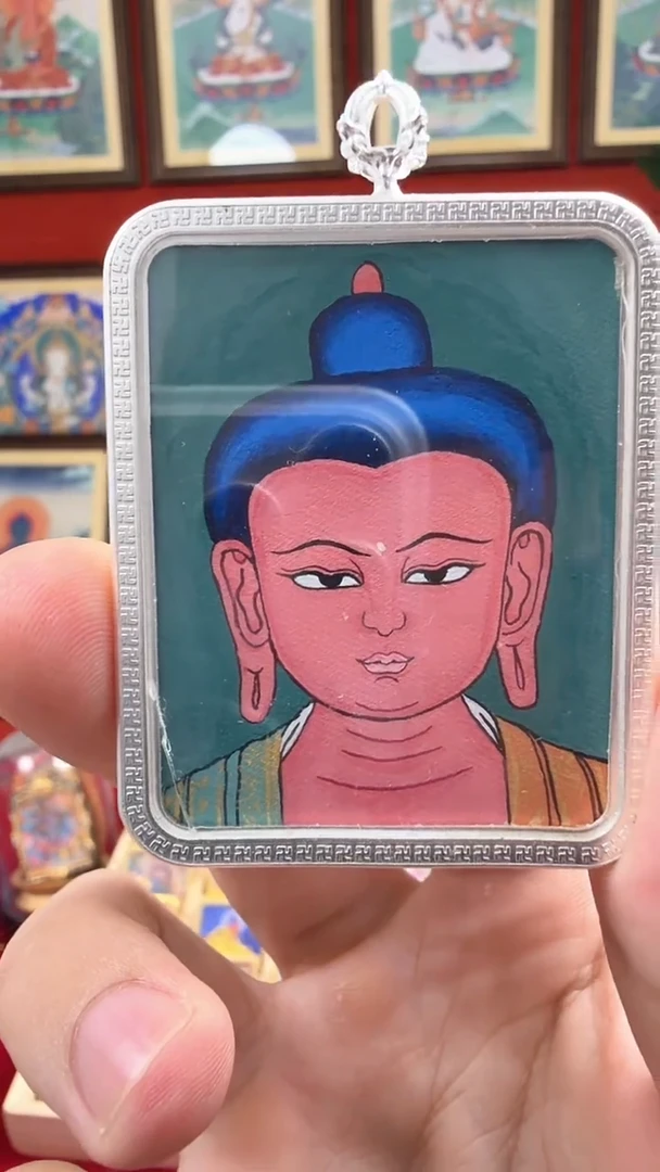 吊坠阿老师-热贡纯手绘-毛毛