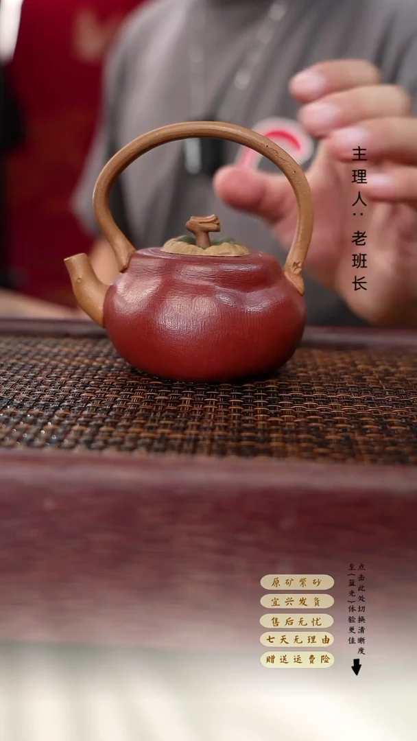 茶壶紫砂如柿提梁
