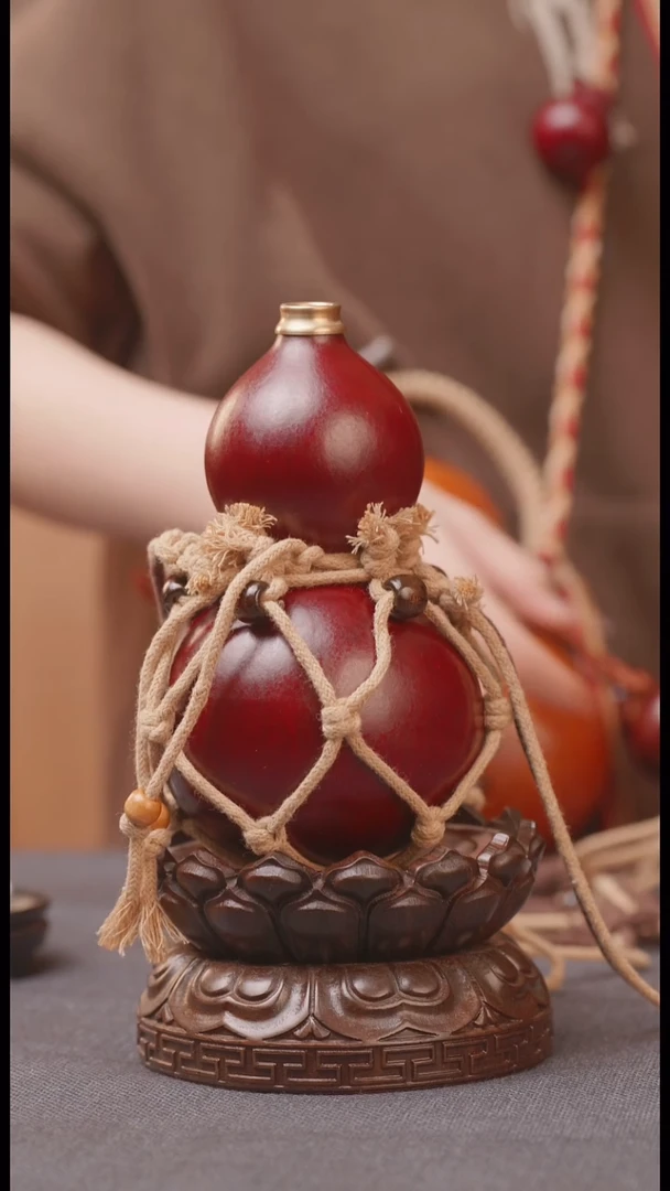 1473号链接精品大漆葫芦现货现发[一物一拍]不包含莲花底座