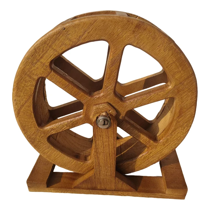 木质水车室内木制品木制庭院假山风水轮