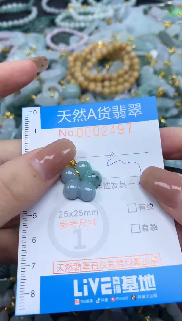 吊坠(不含链)未镶嵌翡翠净货挂件-2497