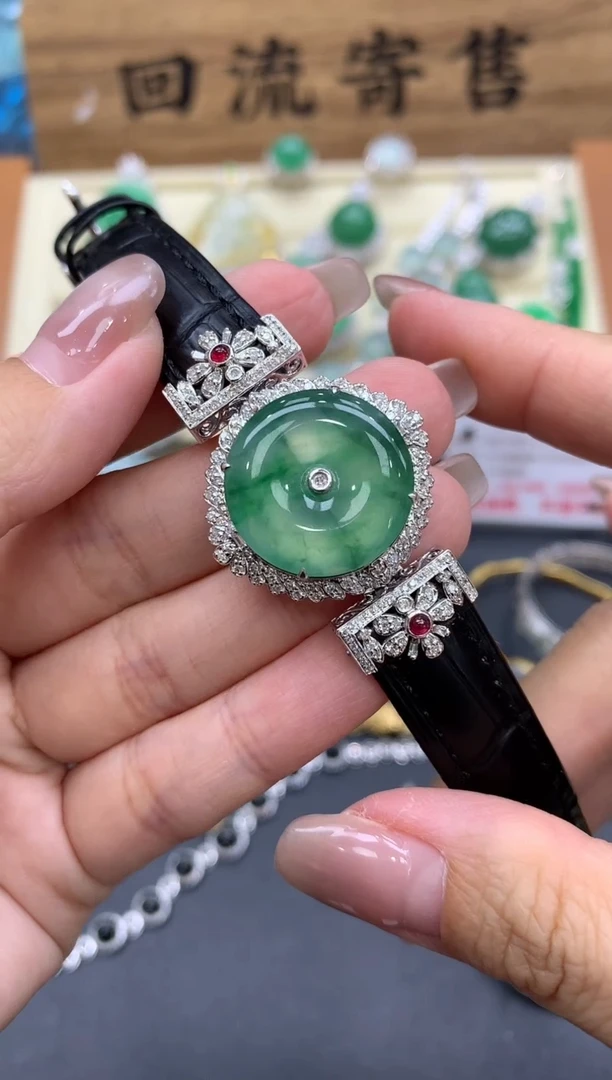 【闪购商品】翡翠手链18K金镶嵌651-中国好珍宝