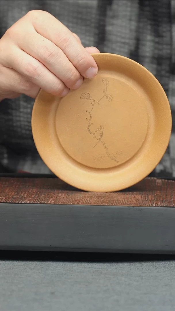 紫砂茶宠五堂  茶宠-刻鸟盘