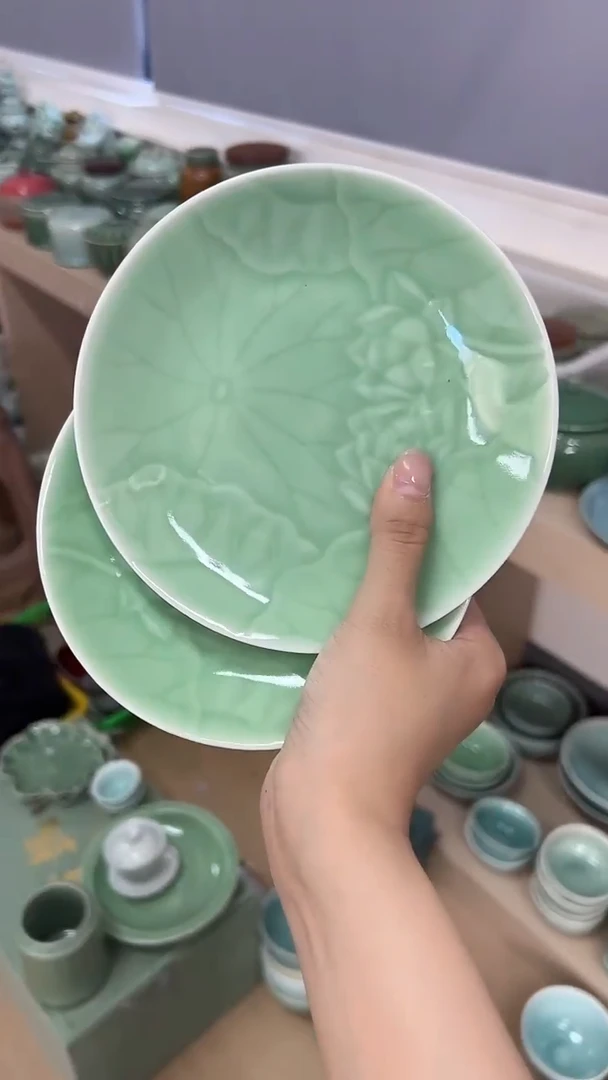 龙泉云间青瓷小米茶器