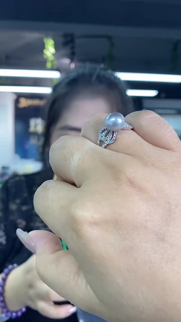未镶嵌海水珍珠戒指多样性发其一颜色微差