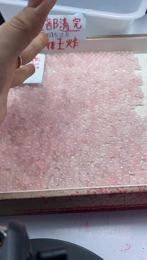 【闪购商品】水晶颈饰未镶嵌w933粉水晶8mm*30颗