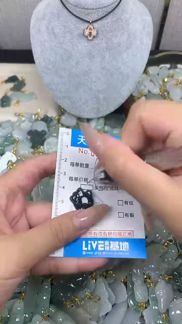 翡翠未镶嵌颈饰净货挂件-4204