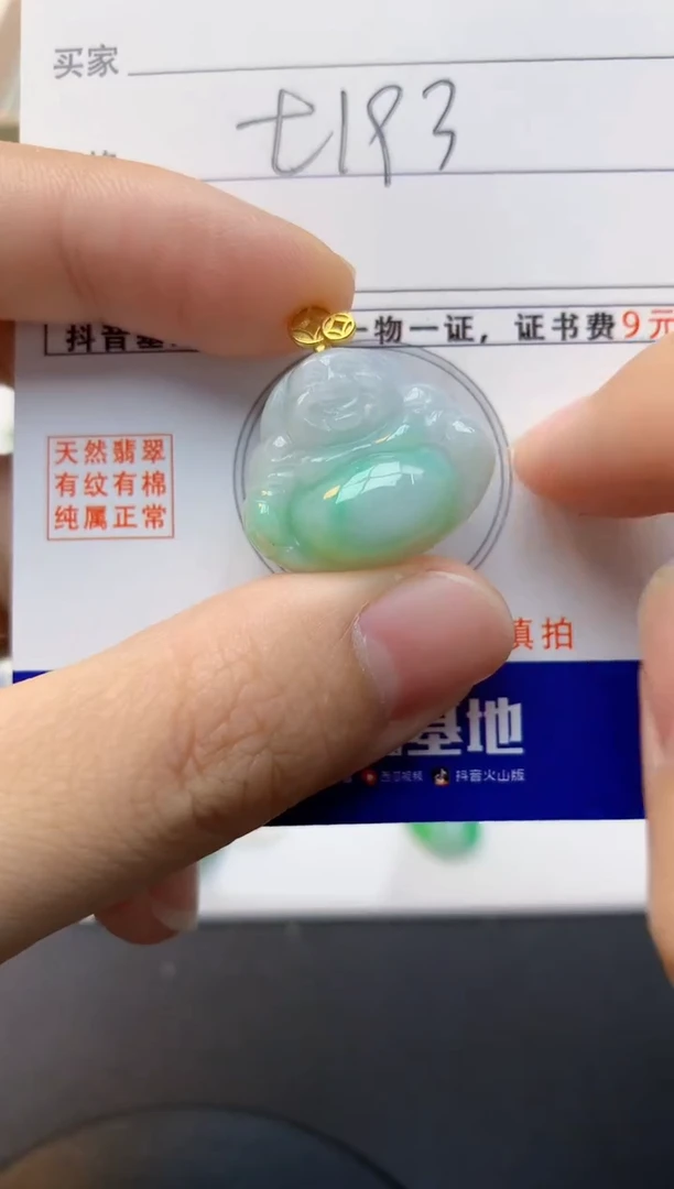 颈饰未镶嵌翡翠天然缅甸A货翡翠百元以上9元证书费自理