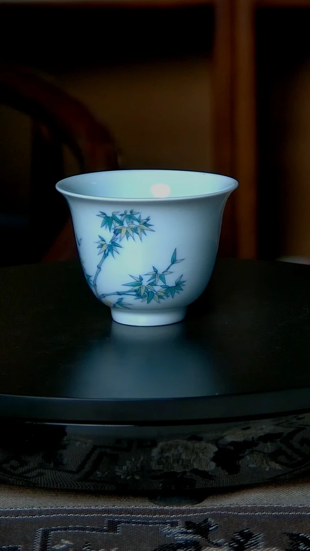 景德镇手工斗彩闻香杯