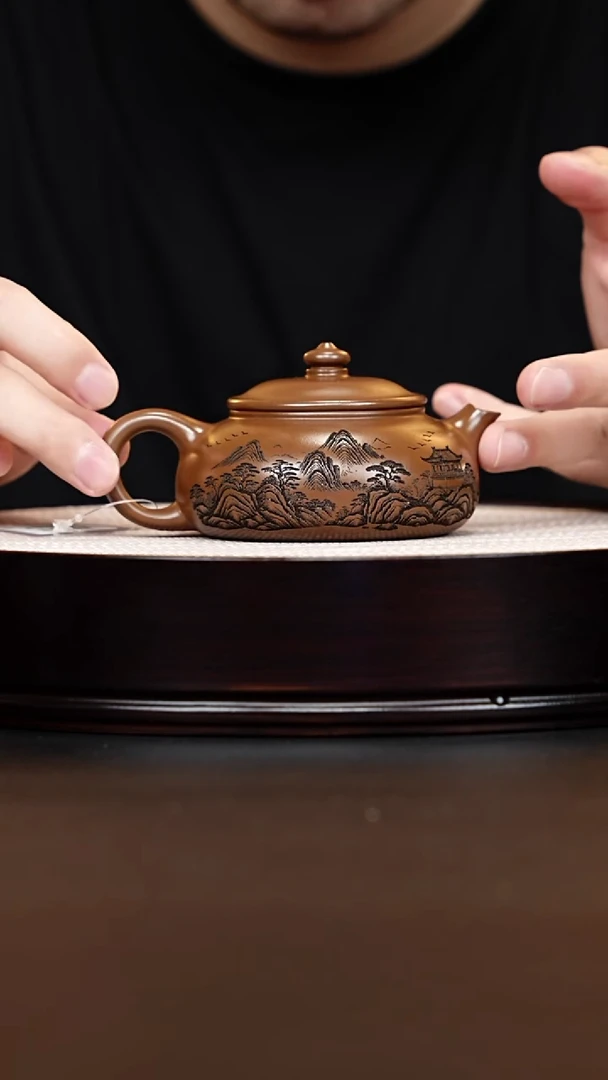 茶壶紫砂宜兴紫砂 寒江明朝土 蒋华200cc