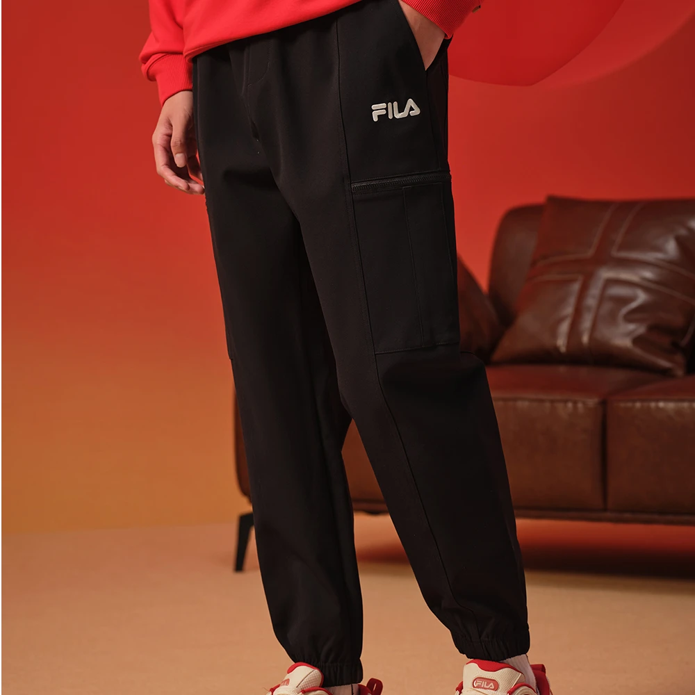 Fila/斐乐男子【束脚梭织长裤】秋冬年新款百搭时尚裤子F11M519808F