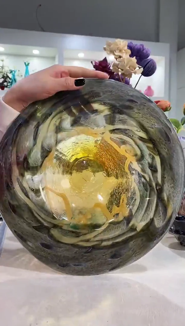 慕忆家手作琉璃花瓶瑕疵