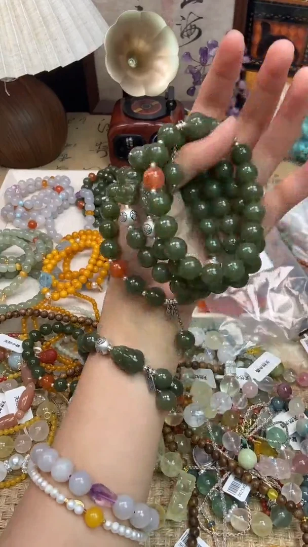 手链和田玉足银镶嵌538